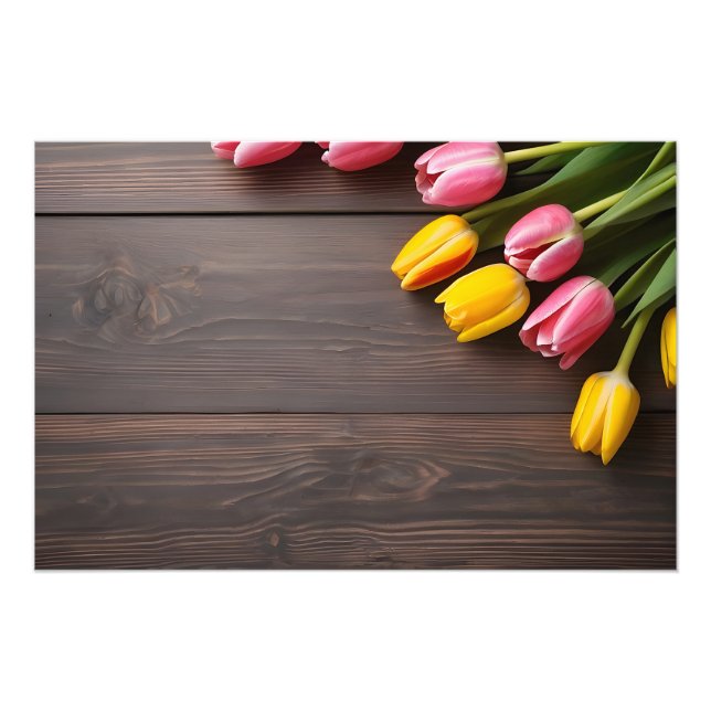 Foto Tulipanes de primavera para el Día de San Valentín (Frente)