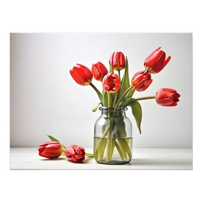Foto Tulipanes de primavera para el Día de San Valentín (Frente)
