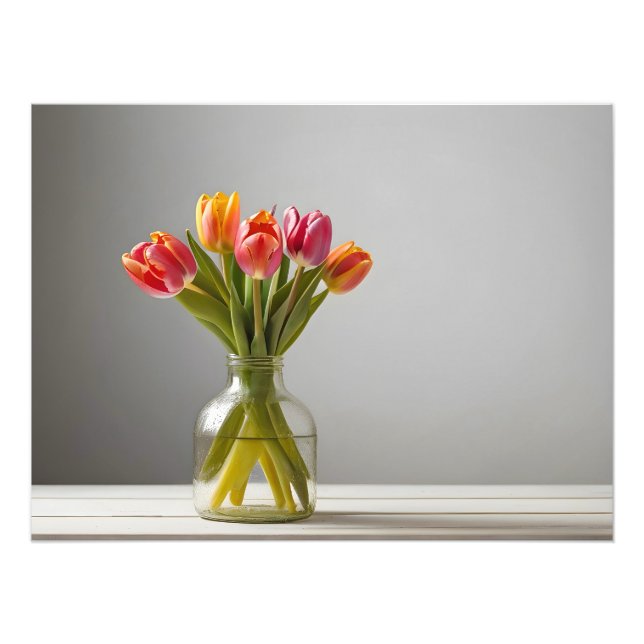 Foto Tulipanes de primavera para el Día de San Valentín (Frente)