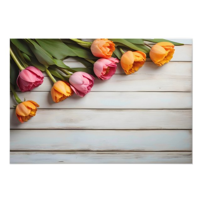 Foto Tulipanes de primavera para el Día de San Valentín (Frente)