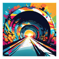Túnel con graffiti