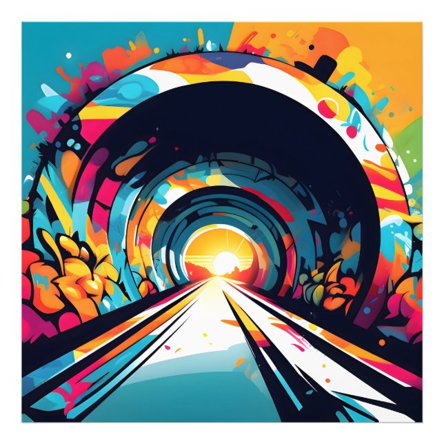 Foto Túnel con graffiti (Frente)