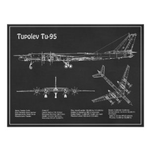 Foto Tupolev Tu-95 - Planes Blueprint del avión PD