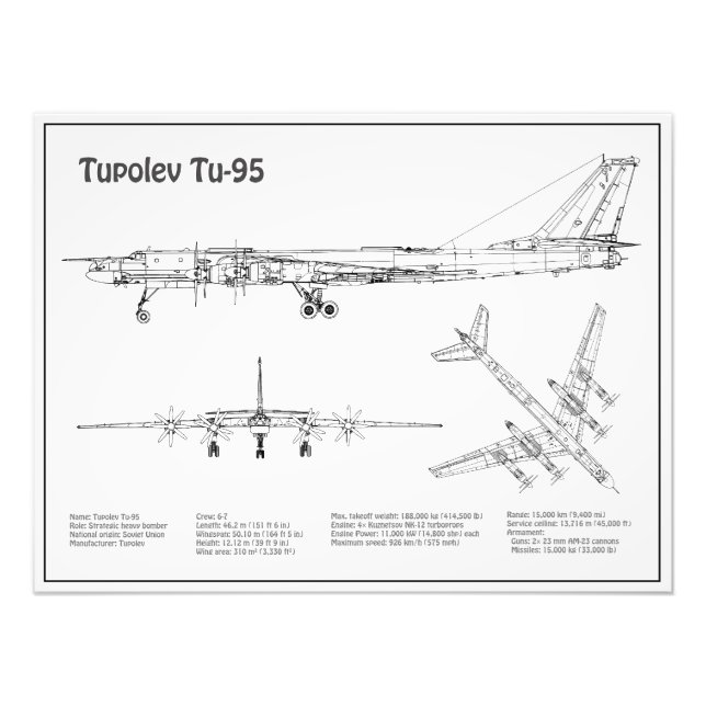 Foto Tupolev Tu-95 - Planes de Planes de Planes de Plan (Frente)