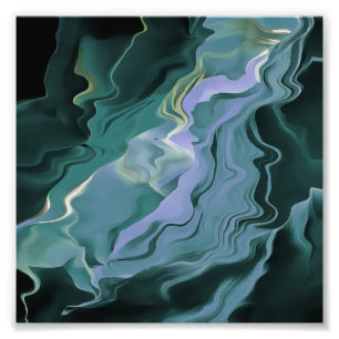 Foto Turbulencia azul Pour Acrílico Resumen de arte
