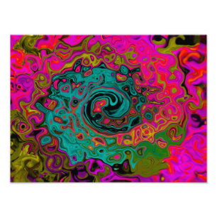 Foto Turquesa alucinante remolino líquido abstracto ret