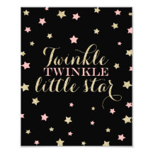 Twinkle Twinkle Impresión de niñera de pequeñas es