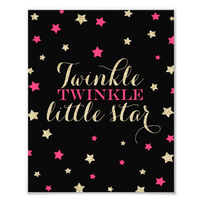 Foto Twinkle Twinkle Impresión de niñera de pequeñas es (Frente)