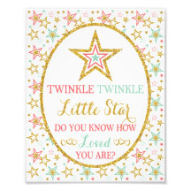 Twinkle Twinkle Pequeña señal de estrella - Impres