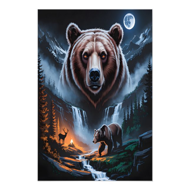 Foto Two bears in the forest dark 4 (Frente)