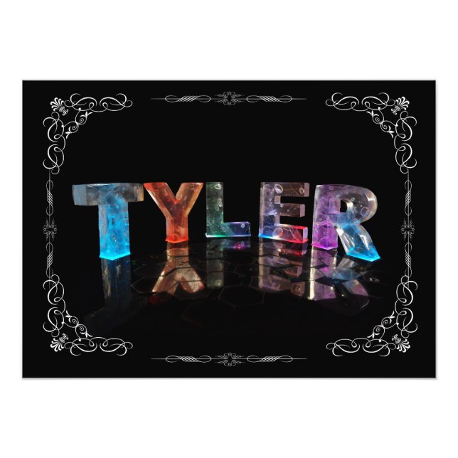 Foto Tyler - El nombre Tyler en luces 3D (fotografía) (Frente)