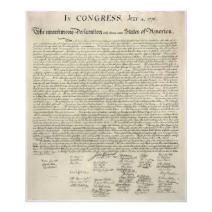 Foto U.S. Facsímil de la Declaración de Independencia