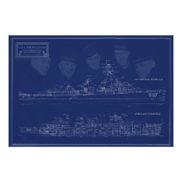 Foto U.S.S. The Sullivans Fine Art Blueprint