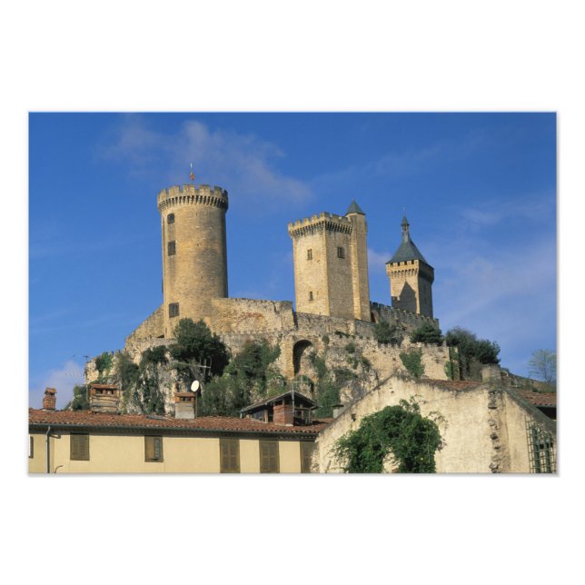 Foto UE, Francia, Foix, Ariege, Pirineos. Castillo (Frente)
