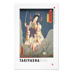 Foto ukiyoe - Takiyasha hime - mago japonés -