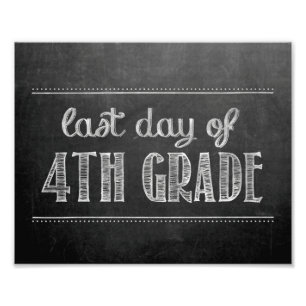 Foto Último día del cuarto grado Rótulo de Chalkboard