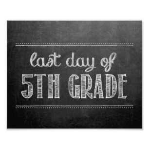 Foto Último día del Rótulo de 5º grado Chalkboard