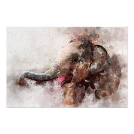 Foto Un bebé elefante asiático dulce, feliz y lúdico