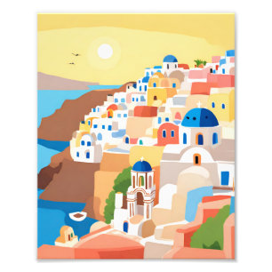 Foto Un Bonito Cuadro De La Isla Santorini