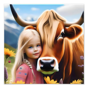 Foto **"Un bono de las tierras altas: un niño y su vaca