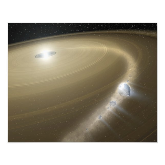 Foto Un cometa siendo desgarrado a la sombra alrededor  (Frente)
