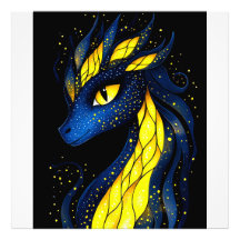 Un dragón con escamas amarillas brillantes