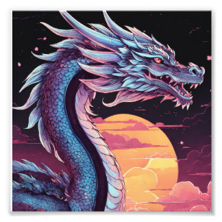 Foto Un dragón plateado sobre fondo negro