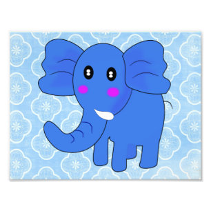 Foto un elefante azul