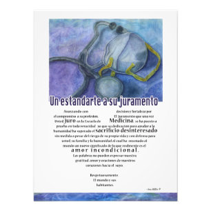 Foto Un estandarte a su juramento Poster Médica español