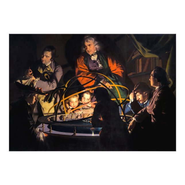 Foto Un filósofo dando lecciones sobre el sistema solar (Frente)