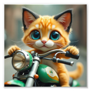 Foto Un gato amarillo con orejas negras y grandes ojos 