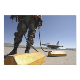 Foto Un jefe de equipo de la fuerza aérea de los