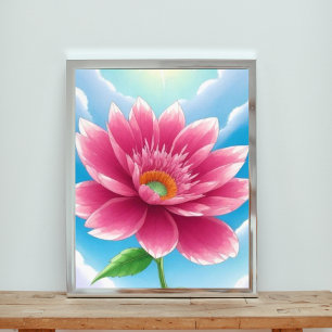 Foto Un lujo Lotus florece en el cielo de Azure