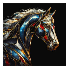 Foto Un majestuoso Stallion - AI en movimiento