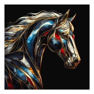 Foto Un majestuoso Stallion - AI en movimiento