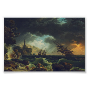 Foto Un naufragio en mares tormentosos de Claude-Joseph