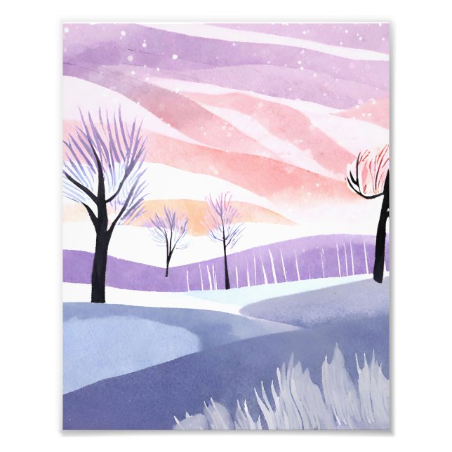 Foto Un paisaje acuático en invierno - Ampliación de la (Frente)