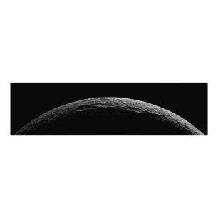 Foto Un paisaje irreal de la luna de Saturno