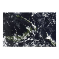 Un penacho volcánico de la caldera de Rabaul