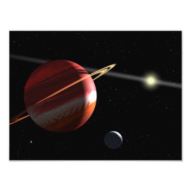 Foto Un planeta de masa Júpiter orbitando la estrella c (Frente)