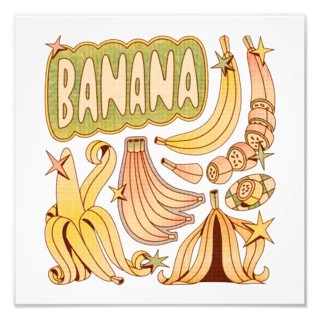 Foto Un plátano/Ilustracion de banana (Frente)