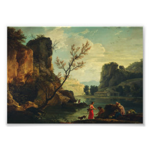 Foto Un río con pescadores de Joseph Vernet 