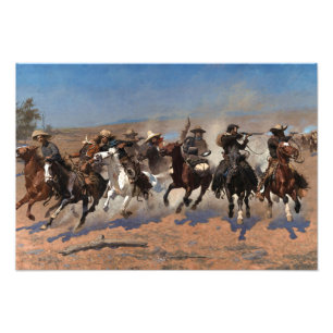 Foto Un salto para la madera por Frederic Remington