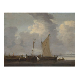 Foto Una calma con los pescadores descargando su captur