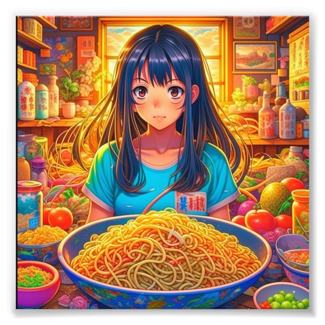 Foto Una chica y su anime de Ramen (Frente)
