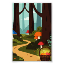Una escena forestal imaginaria