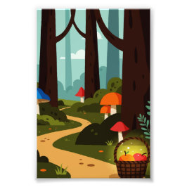 Foto Una escena forestal imaginaria