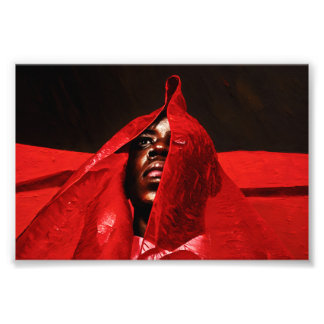 Foto Una mirada intensa: un retrato rojo poderoso del m