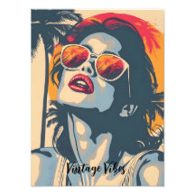 Una mujer al estilo retro