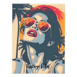 Foto Una mujer al estilo retro